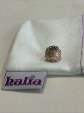 NEW Retired “Pink Stardust” Sterling Silver Charm Bead